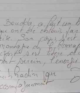 Little Boudda a fait un beau voyage. Ses yeux ont été éblouis par la culture népalaise. Son corps s'est confronté à la montagne de l'Annapurna. Son esprit s'est libéré d'un poids. Il repart serein, l'énergie retrouvée. Merci Subhadim pour ton accompagnement. Didier